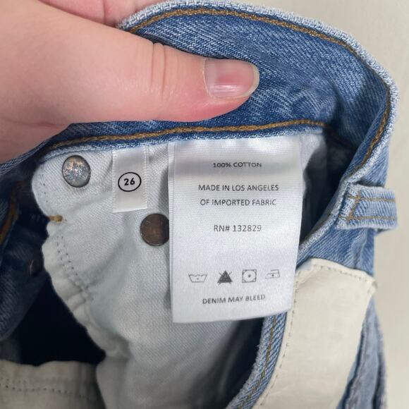 GRLFRND Distressed Quinn High Rise 90s Boyfriend Shorts in Santa Barbara - Picture 12 of 12